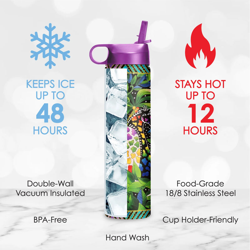 Water Bottle 24oz | Laurel Burch Jungle Song