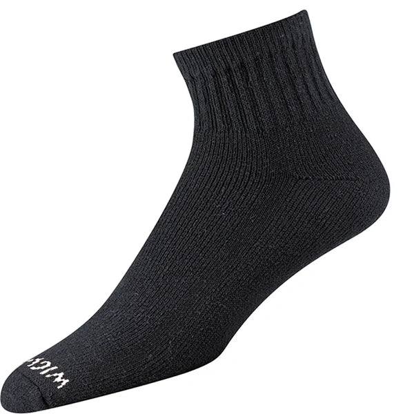 Super 60® Quarter 3-Pack Midweight Cotton Athletic Socks | Black