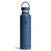 Blue Hydro Flask water bottle on a white background