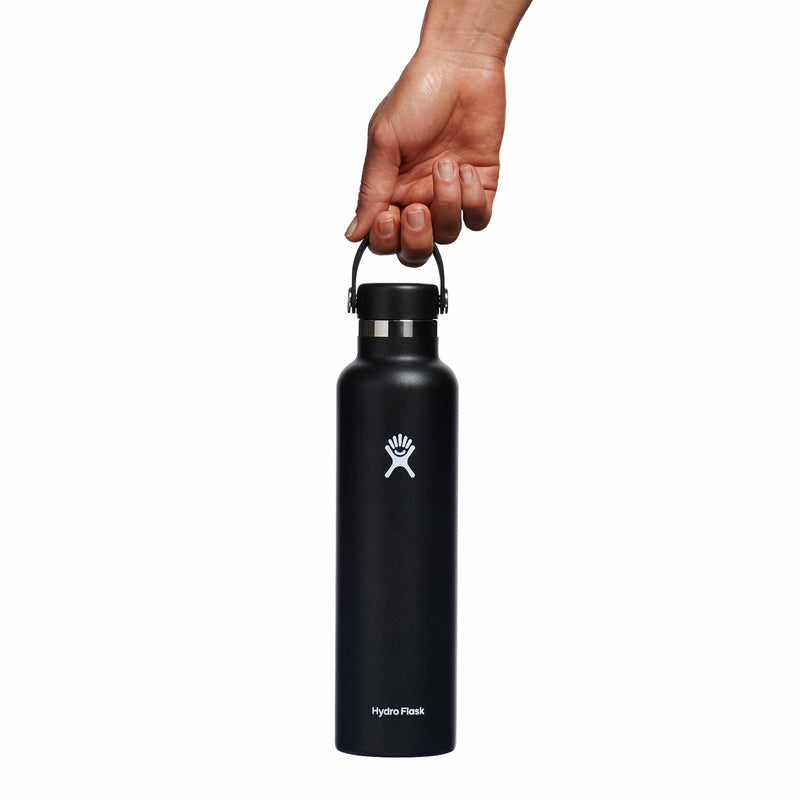 24 oz Standard Mouth Bottle with Flex Cap | Black