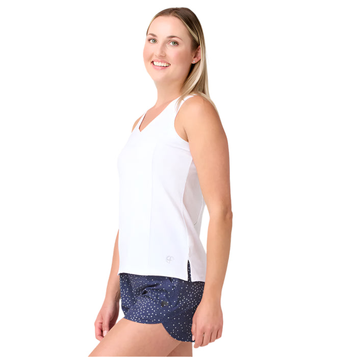Women's Paige V-Neck Sleeveless Top | White