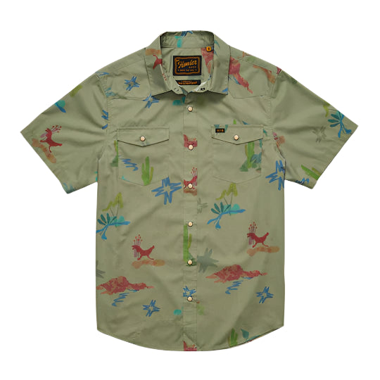 Men's Short Sleeve H Bar B Snapshirt | Vision Quest: Olive