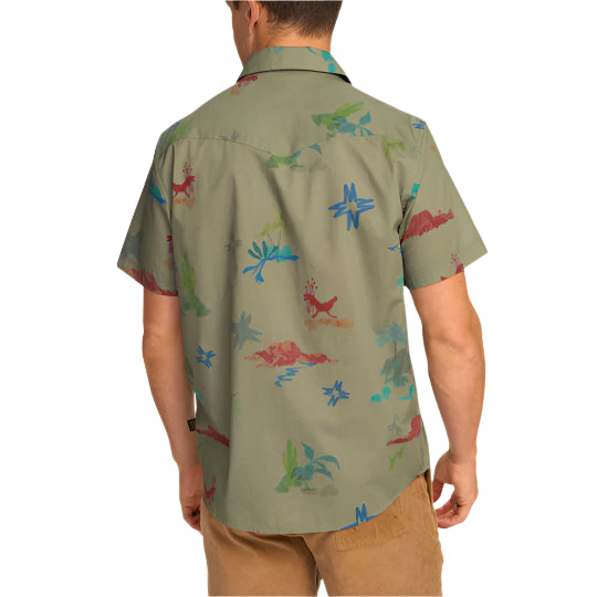 Men's Short Sleeve H Bar B Snapshirt | Vision Quest: Olive