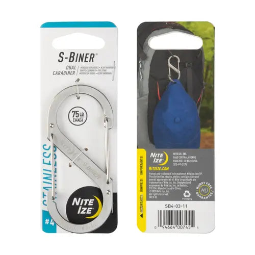 S-Biner® Stainless Steel Dual Carabiner #4 | Stainless