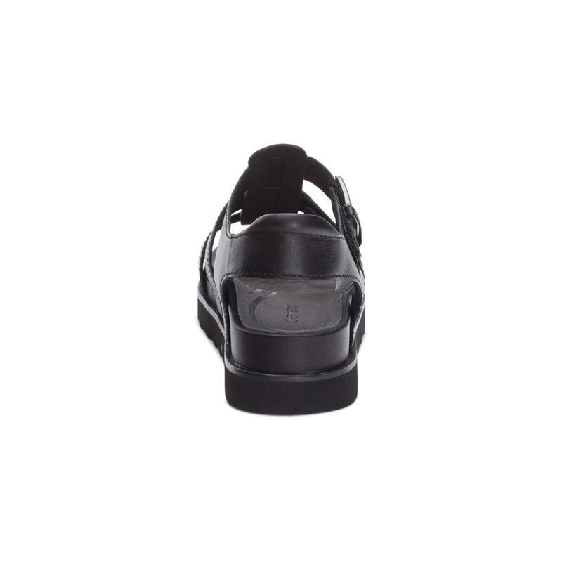 Women's Romy Quarter Strap Cork Flat Sandal Black