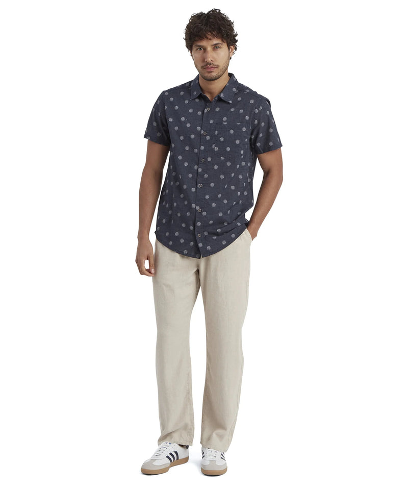 Men's Newar Peacock Short Sleeve Shirt | Rathee Blue