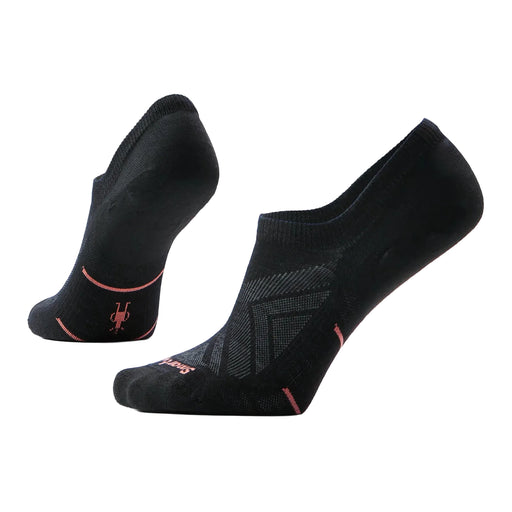 Black ankle socks with subtle design on a light gray background