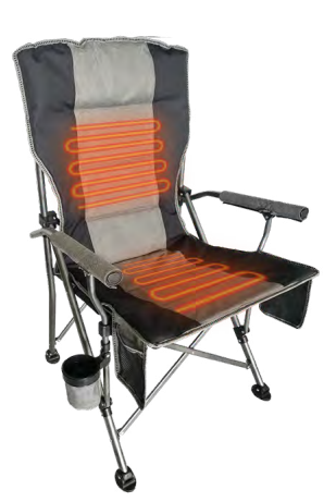 Heated Folding Hard Arm Chair