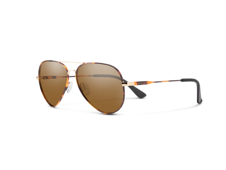 Hard Deck Sunglasses | Metal Tortoise With Polarized Brown Lenses