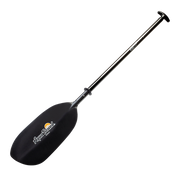 Black paddle with an Aqua Bound logo on a white background.