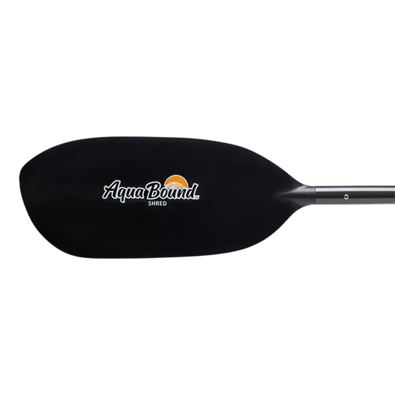 Black paddle with an Aqua Bound logo on a white background.