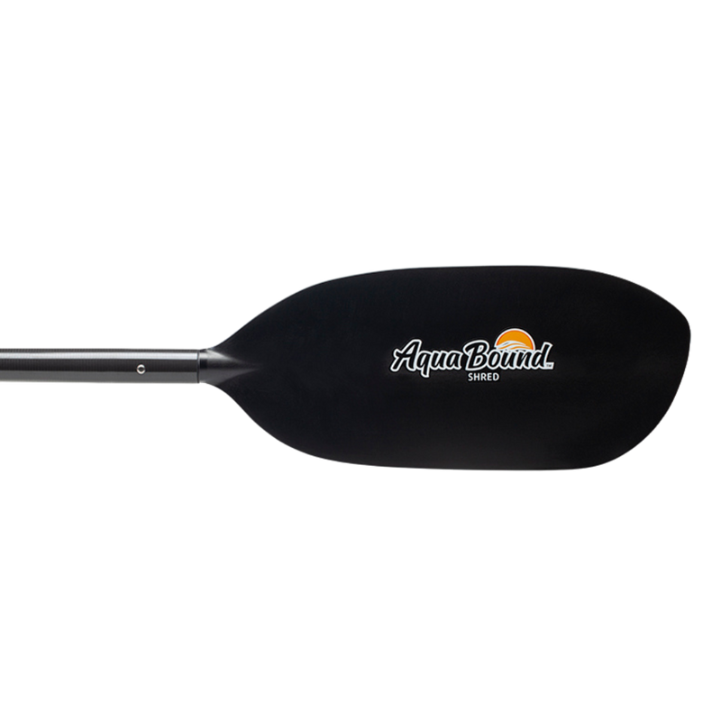 Black paddle with an Aqua Bound logo on a white background.
