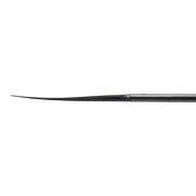 Side view of a black paddle on a white background.