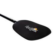 Black paddle with Aqua Bound logo on a white background