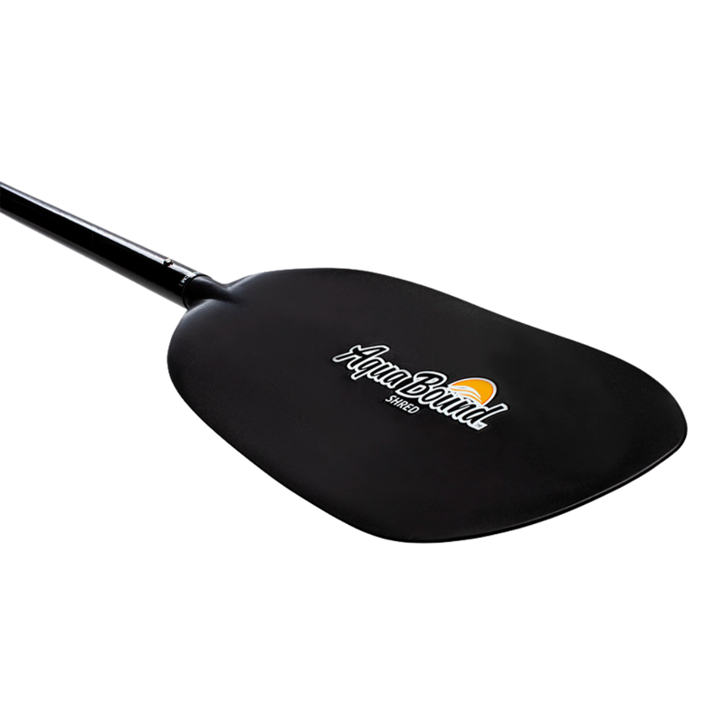 Black paddle with Aqua Bound logo on a white background
