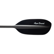 Black paddle with 'Aqua Bound' branding on a white background