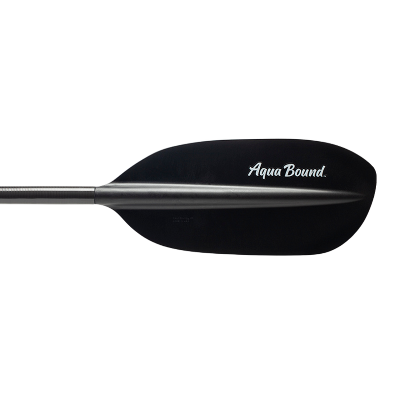 Black paddle with 'Aqua Bound' branding on a white background