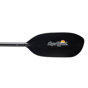 Black kayak paddle with Aqua Bound logo on a white background