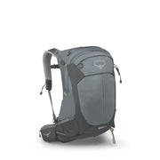 Gray Osprey backpack on a white background