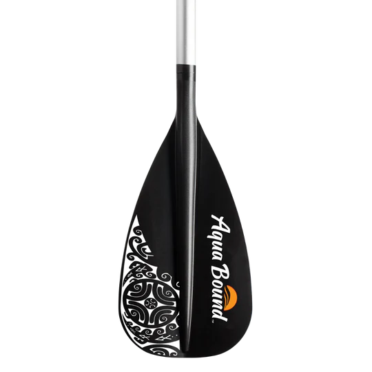 Black and white paddle blade on a white background.