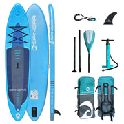 Spinera paddleboard set with accessories on a white background