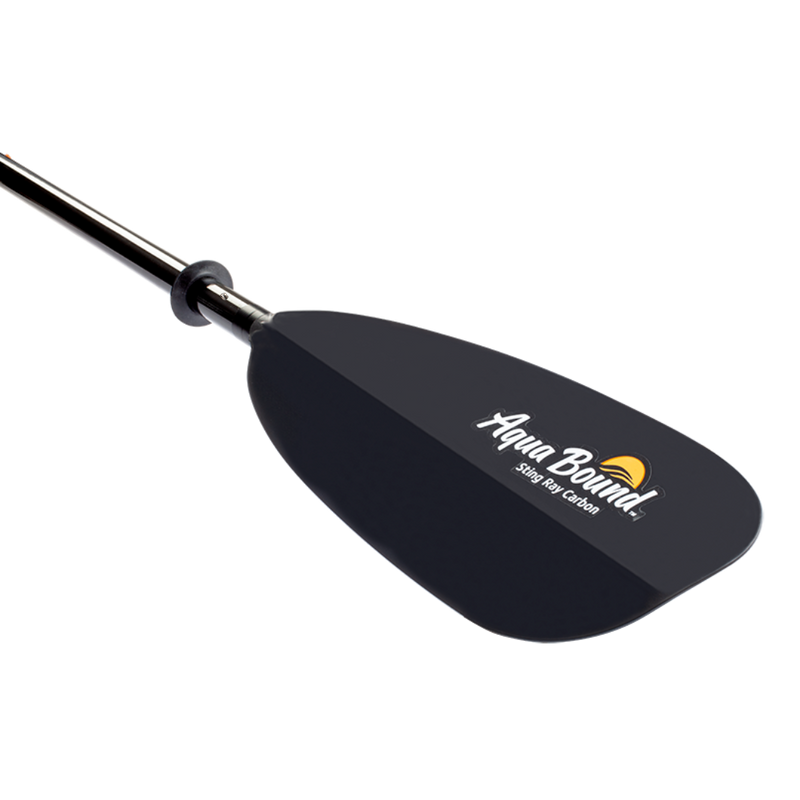 Black paddle with Aqua Bound logo on a white background