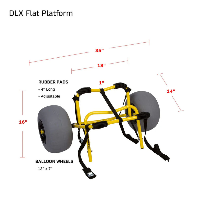 Suspenz DLX Beach Cart with Balloon Wheels, Flat Platform