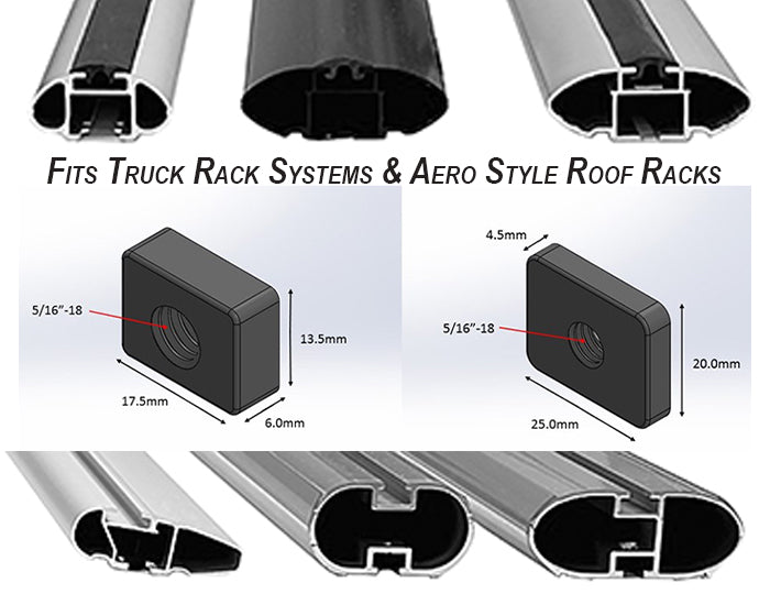 T-Slot Mounting Kit for Aero Style Roof Racks & Truck Rack Systems (MPG107, MPG207)