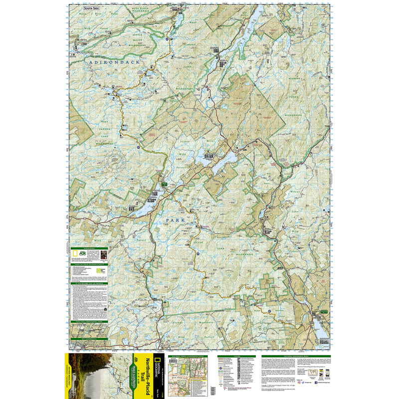 Adirondack Mountain Club Northville to Lake Placid Map
