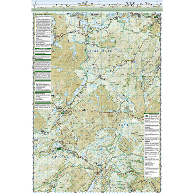 Adirondack Mountain Club Northville to Lake Placid Map