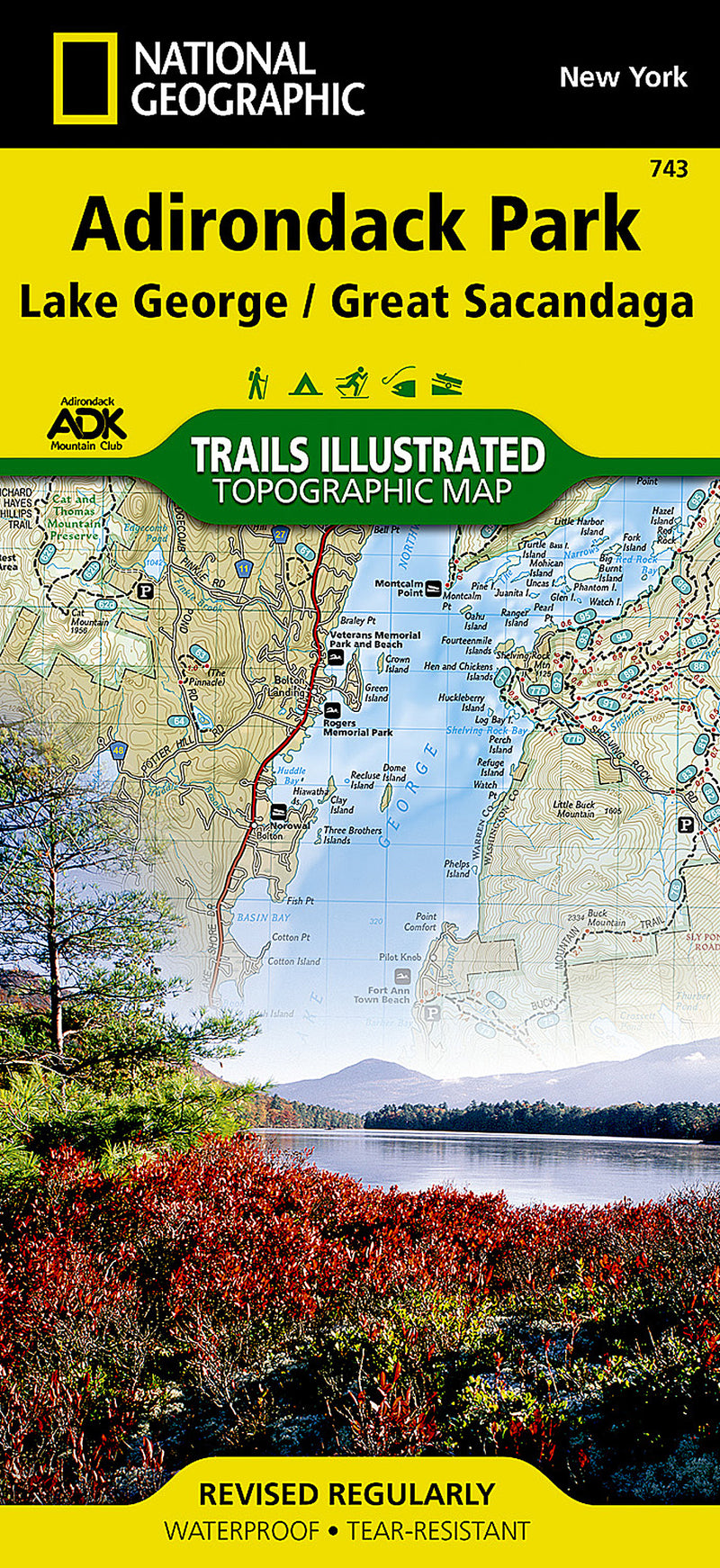 National Geographic Map | Lake George/Great Sagandaga