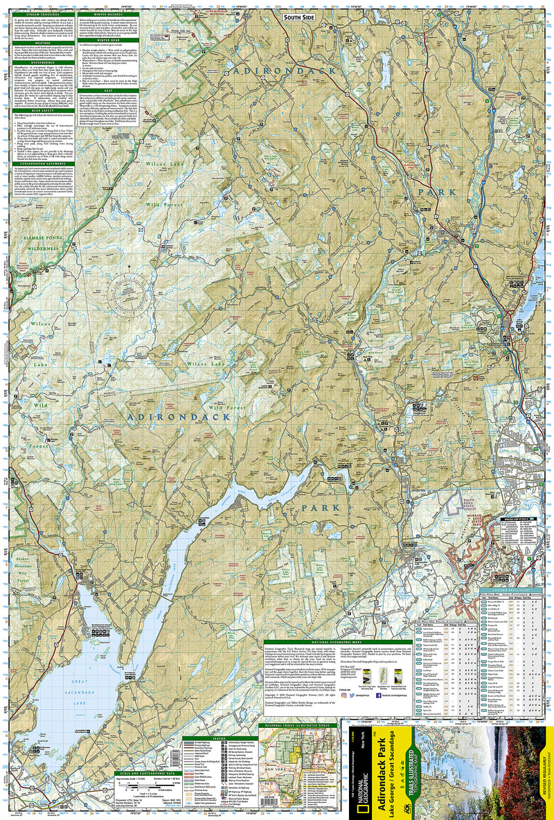 National Geographic Map | Lake George/Great Sagandaga