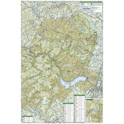 A detailed topographic map of the Catskill Park in New York, showing roads, terrain, and place names with a white border background.