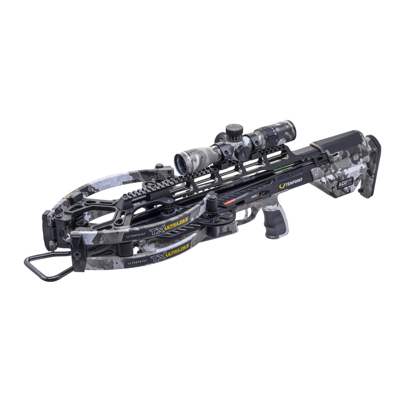 Crossbow with a scope on a white background