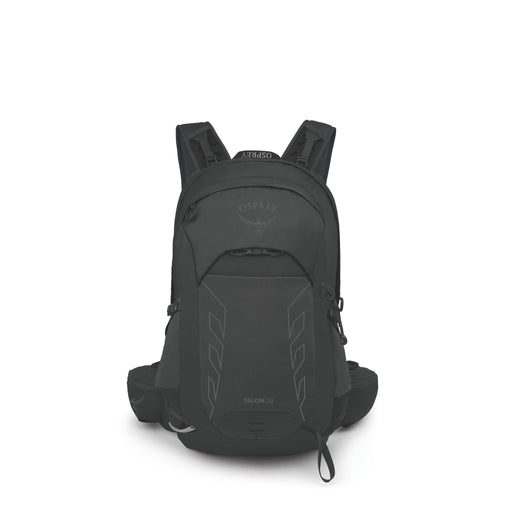 A black Osprey Talon 22 backpack shown from the front on a clean white background.