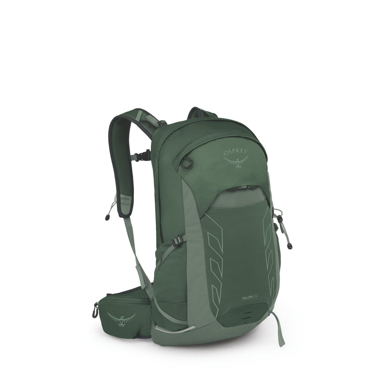Green Osprey backpack on a white background