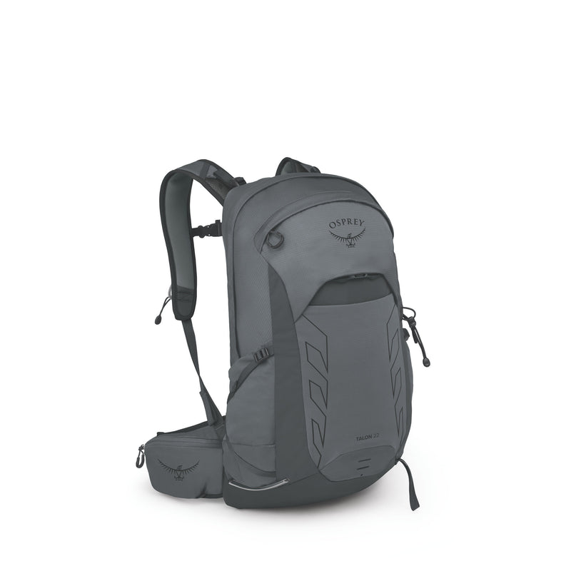Gray Osprey backpack on a white background