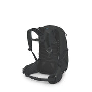 Black backpack on a white background