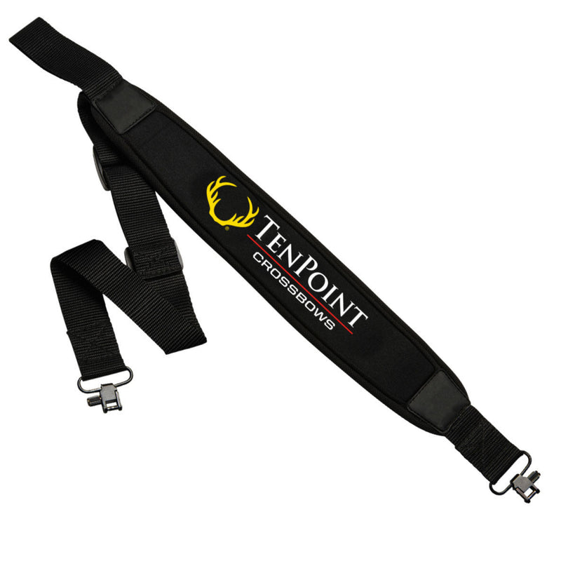 Black TenPoint crossbow sling on a white background