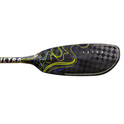 Black and grey paddle with yellow and dark blue accents and a Tetra logo on a white background.