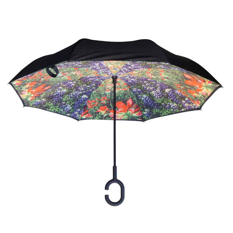 Topsy Turvy Umbrella | Blue Bonnet Wild Flowers