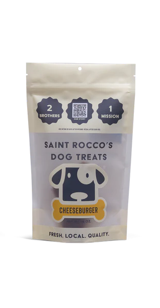 Saint Rocco's Dog Treats 8oz | Cheeseburger