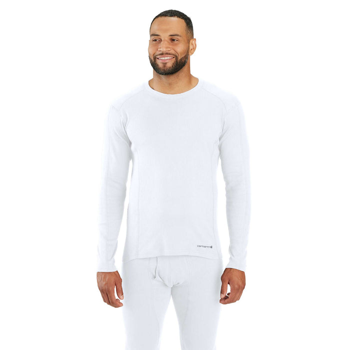 Men's Midweight Stretch Cotton Rib Base Layer Crewneck