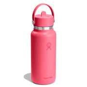 Pink Hydro Flask water bottle on a white background
