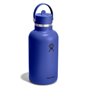 Blue Hydro Flask water bottle on a white background
