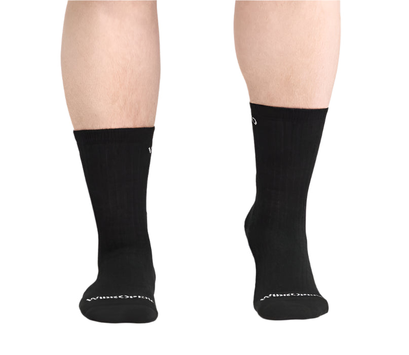 Men’s Solid Cushioned Micro Crew Socks