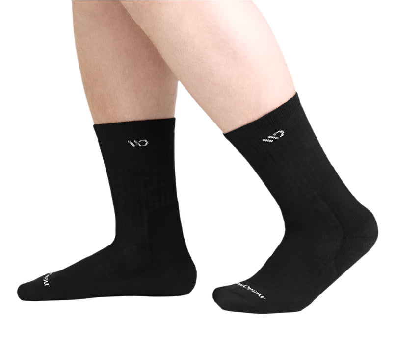 Men’s Solid Cushioned Micro Crew Socks