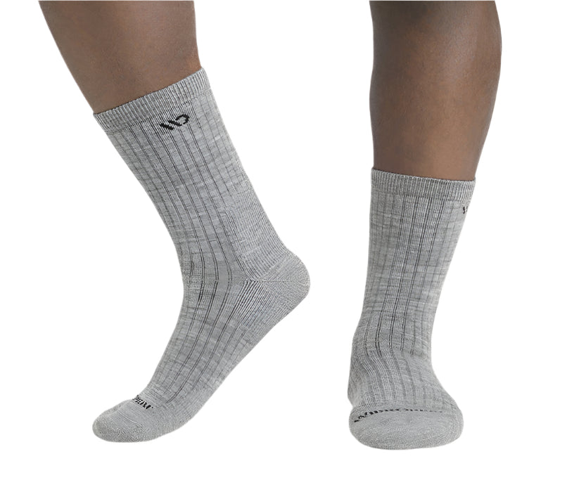 Men’s Solid Cushioned Micro Crew Socks