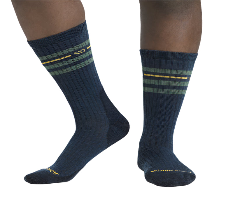 Men’s Vintage Stripe Cushioned Crew Socks