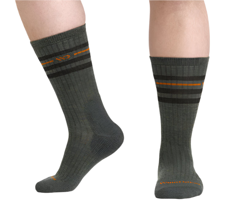 Men’s Vintage Stripe Cushioned Crew Socks